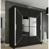 House Of Bling Furniture Boutique Niece Wardrobe In Black Different Size Options Available