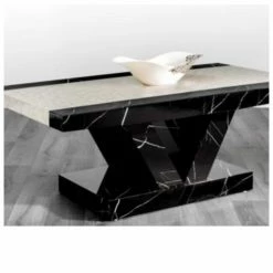 House Of Bling Furniture Boutique Bonita Dining Table Black Marble Affect Dining Tables And Chairs Sets