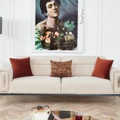 House Of Bling Furniture Boutique Milano Luxury Set Cream Sofa Sets