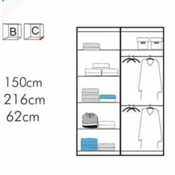 House Of Bling Furniture Boutique Chantel Wardrobe Different Size Options Available