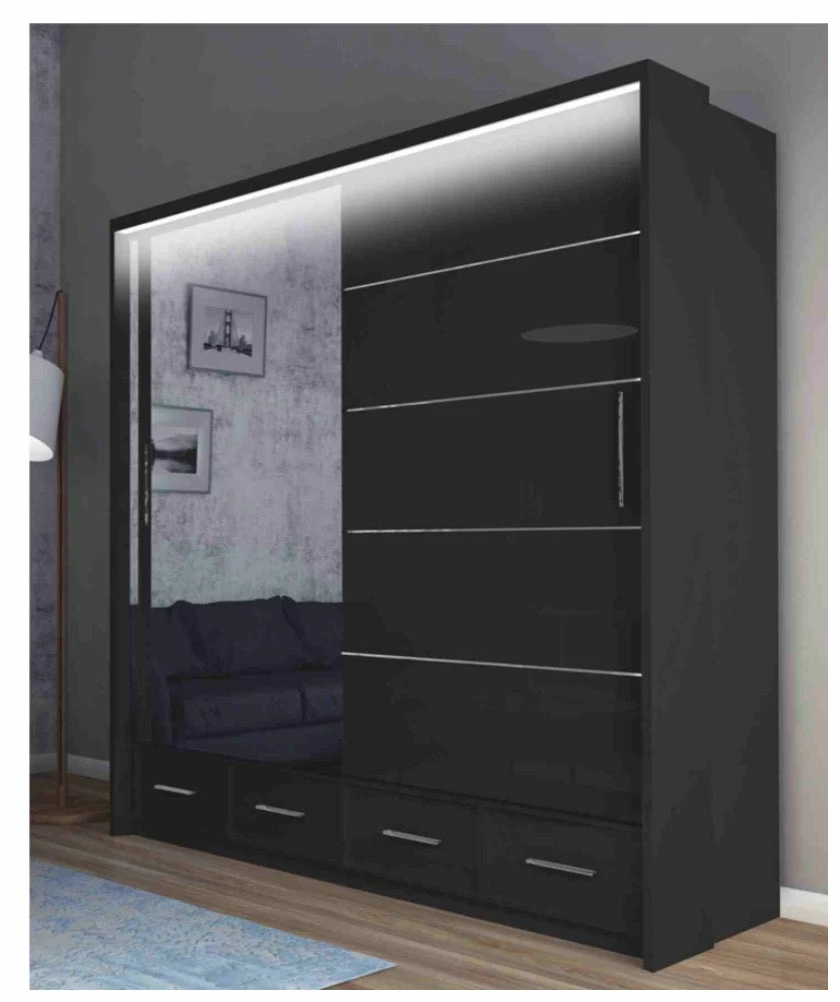 House Of Bling Furniture Boutique Siciley Wardrobe 200 Cm Wide With LED Lights 5 House Of Bling Furniture Boutique Siciley Wardrobe 200 Cm Wide With LED Lights