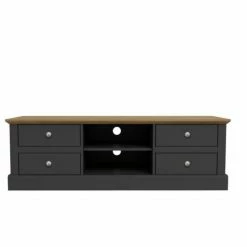 House Of Bling Furniture Boutique Devon Tv Unit In Grey TV Cabinets
