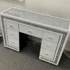 House Of Bling Furniture Boutique Dressing Tables White Crushed Diamond Trim Dressing Table