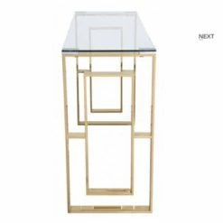 House Of Bling Furniture Boutique Lara Gold Apex Style Console Table Console Tables