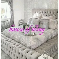 House Of Bling Furniture Boutique Beds Royal Bed 60 Inches High.
