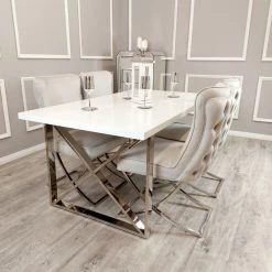 House Of Bling Furniture Boutique Claridge Dining Table With Bentley Chairs Dining Tables And Chairs Sets