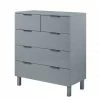 House Of Bling Furniture Boutique Cambridge High Gloss Grey Chest Of Drawers