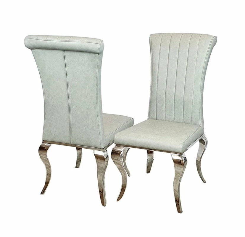 House Of Bling Furniture Boutique Platinum Leather Paris Chair Dining Chairs 4 House Of Bling Furniture Boutique Platinum Leather Paris Chair Dining Chairs