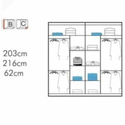 House Of Bling Furniture Boutique Chantel Wardrobe Different Size Options Available