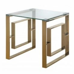 House Of Bling Furniture Boutique Side Tables Lara Gold Apex Style End Table