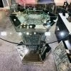 House Of Bling Furniture Boutique Round Mirrored Crushed Diamond Table Dining Tables And Chairs Sets