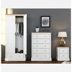 House Of Bling Furniture Boutique Plymouth Wardrobe In White