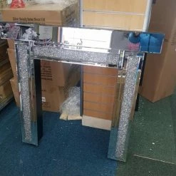 House Of Bling Furniture Boutique Crushed Diamond Fire Surround Unit Only