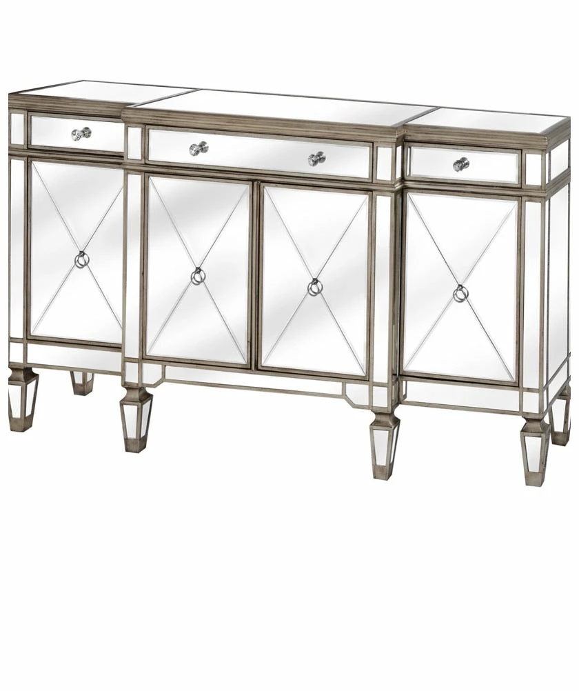 House Of Bling Furniture Boutique Champagne Valencia Mirrored Sideboard With Ring Handles 5 House Of Bling Furniture Boutique Champagne Valencia Mirrored Sideboard With Ring Handles