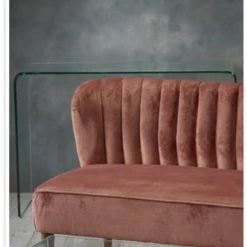 House Of Bling Furniture Boutique Azure Glass Contemporary Console Table