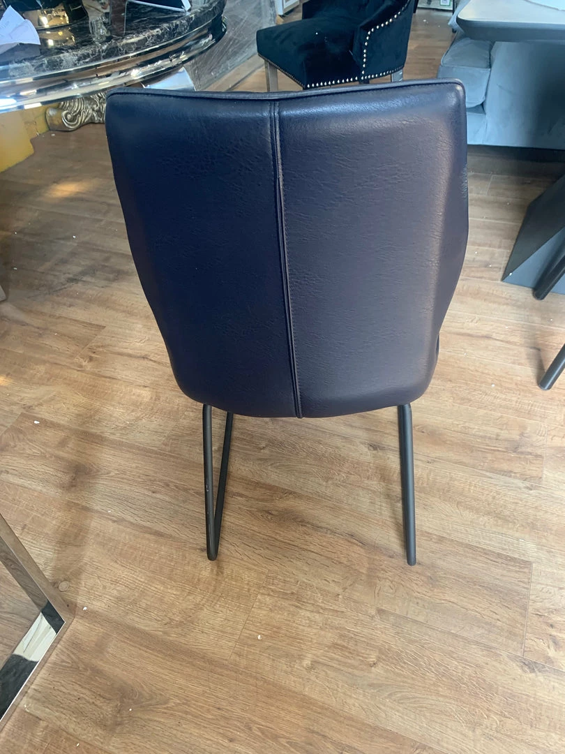 House Of Bling Furniture Boutique Dark Navy Blue Faux Leather Chairs Dining Chairs 4 House Of Bling Furniture Boutique Dark Navy Blue Faux Leather Chairs Dining Chairs