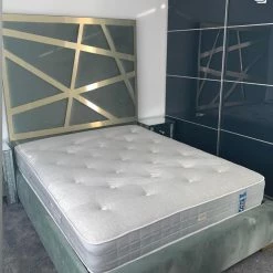 House Of Bling Furniture Boutique Cumbria Bed Complete With Chrome Strips Luxury Beds