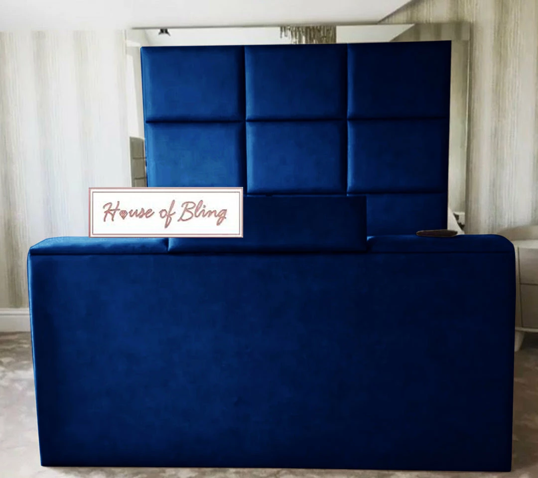 House Of Bling Furniture Boutique Harley Mirrored TV Bed Luxury Beds 5 House Of Bling Furniture Boutique Harley Mirrored TV Bed Luxury Beds