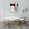 House Of Bling Furniture Lara Marble Nest Tables In Gold Or Silver Side Tables