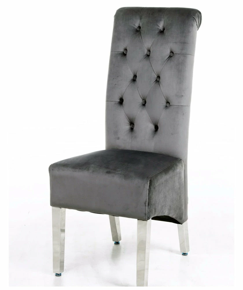 House Of Bling Furniture Boutique Elsie Dining Chair Grey Velvet Dining Chairs 6 House Of Bling Furniture Boutique Elsie Dining Chair Grey Velvet Dining Chairs