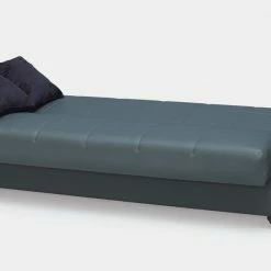 House Of Bling Furniture Borris Sofa Bed Dark Grey Leather