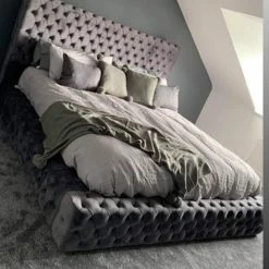 House Of Bling Furniture Boutique Beds Royal Bed 60 Inches High.