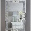 House Of Bling Furniture Boutique Lattice Crushed Diamond Mirror