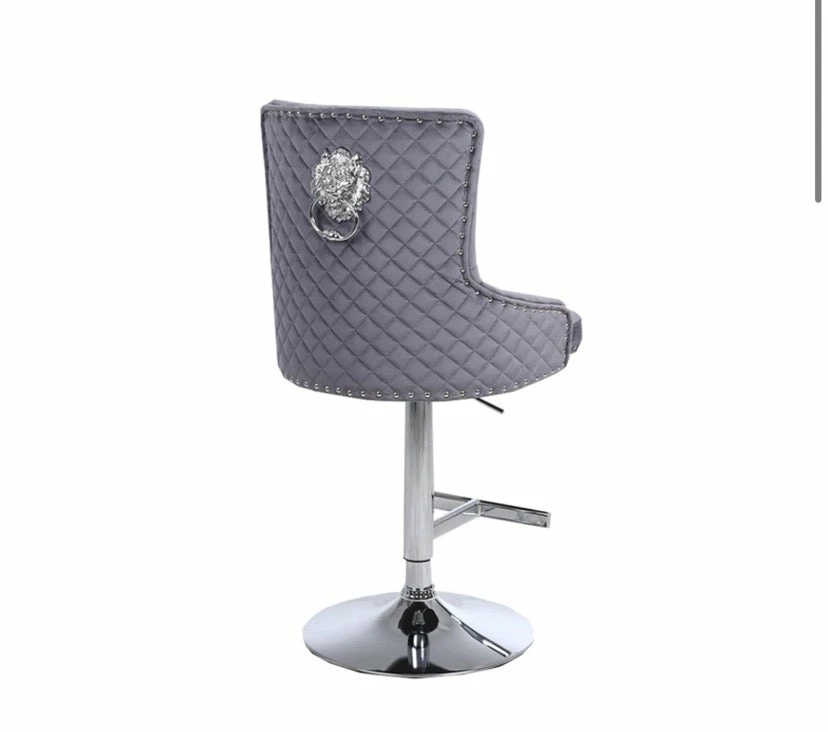 House Of Bling Furniture Boutique Lion Knock Bar Stools Grey 3 House Of Bling Furniture Boutique Lion Knock Bar Stools Grey