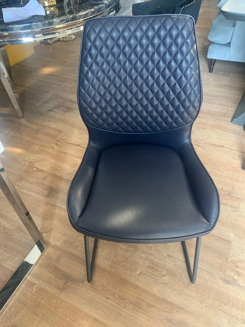 House Of Bling Furniture Boutique Dark Navy Blue Faux Leather Chairs Dining Chairs 3 House Of Bling Furniture Boutique Dark Navy Blue Faux Leather Chairs Dining Chairs