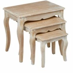 House Of Bling Furniture Boutique Distressed Oak Nest Tables Side Tables
