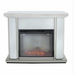 House Of Bling Furniture Boutique White Atlanta Fire Place