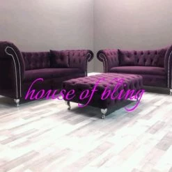 House Of Bling Furniture Boutique Sofas Lulu Chesterfield Sofa Set 3 Plus 2 Seater