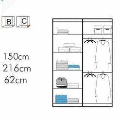 House Of Bling Furniture Boutique Chantel Wardrobe Different Size Options Available