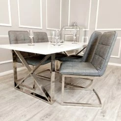 House Of Bling Furniture Boutique Claridge Dining Table With Chairs