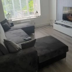 House Of Bling Furniture Boutique The Ross Large U Shape Sofa Bed In Velvet