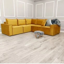 House Of Bling Furniture Boutique Mustard Rochester Corner Sofa Corner Sofas