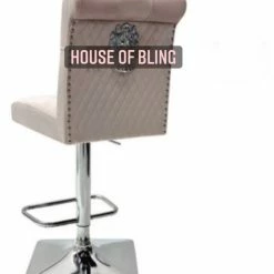 House Of Bling Furniture Boutique Elsa Bar Stools Pink Dining Tables And Chairs Sets