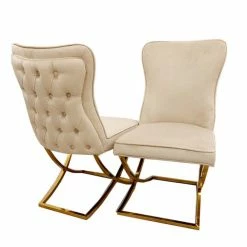 House Of Bling Furniture Boutique Marbella Chair Cream Dining Chairs