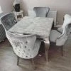 House Of Bling Furniture Boutique Devon Table With Dove Grey Lion Knock Chairs