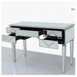 House Of Bling Furniture Boutique Morocco Dressing Table In Silver