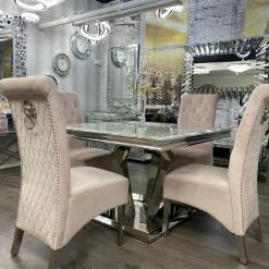 House Of Bling Furniture Boutique Dining Tables And Chairs Sets Ariana Marble Table