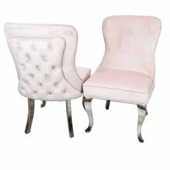 House Of Bling Furniture Boutique Dining Chairs Sophie Chair In Light Pink