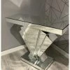 House Of Bling Furniture Boutique Fan Plain Mirrored Console