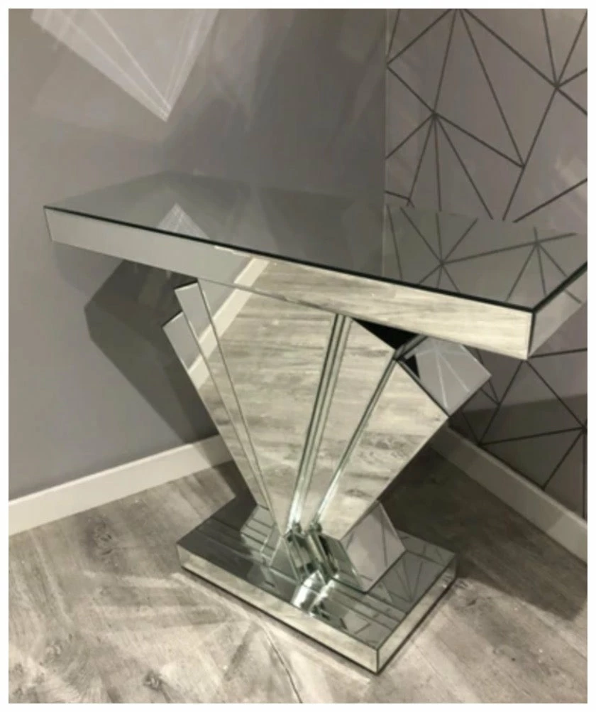 House Of Bling Furniture Boutique Fan Plain Mirrored Console 3 House Of Bling Furniture Boutique Fan Plain Mirrored Console