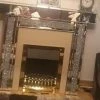 House Of Bling Furniture Boutique Crushed Diamond Fire Surround Unit Only
