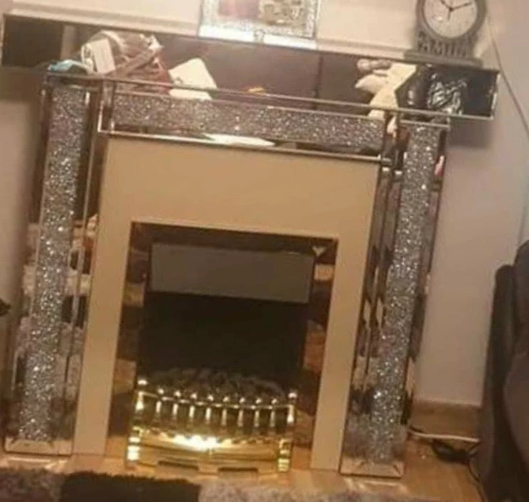 House Of Bling Furniture Boutique Crushed Diamond Fire Surround Unit Only 3 House Of Bling Furniture Boutique Crushed Diamond Fire Surround Unit Only