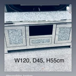 House Of Bling Furniture Boutique Sparkle Top Crushed Diamond Tv Cabinet