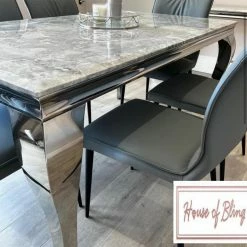 House Of Bling Furniture Boutique Dining Tables And Chairs Sets Cambridge Marble Table With Chairs