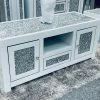 House Of Bling Furniture Boutique TV Cabinets White Crushed Diamond TV Cabinet