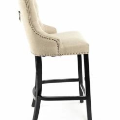 House Of Bling Furniture Boutique Cream Linen New York Bar Bar Stools